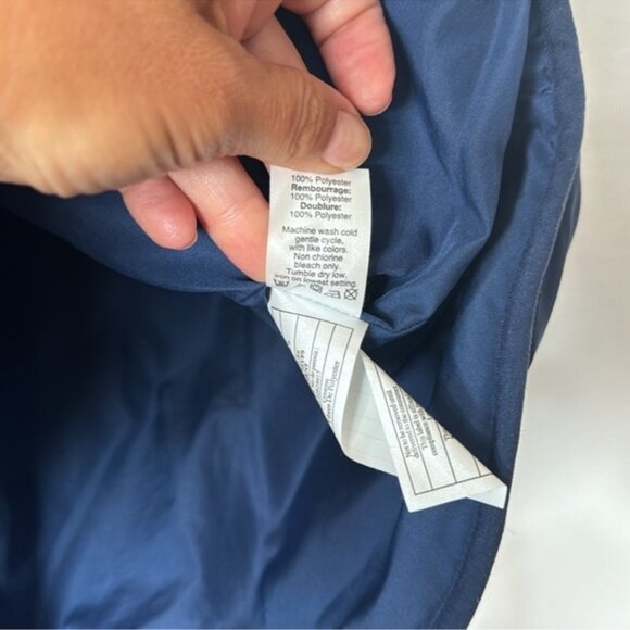 J Crew Quilted Puffer Vest Sz M Full zip Navy Blue - Picture 6 of 9